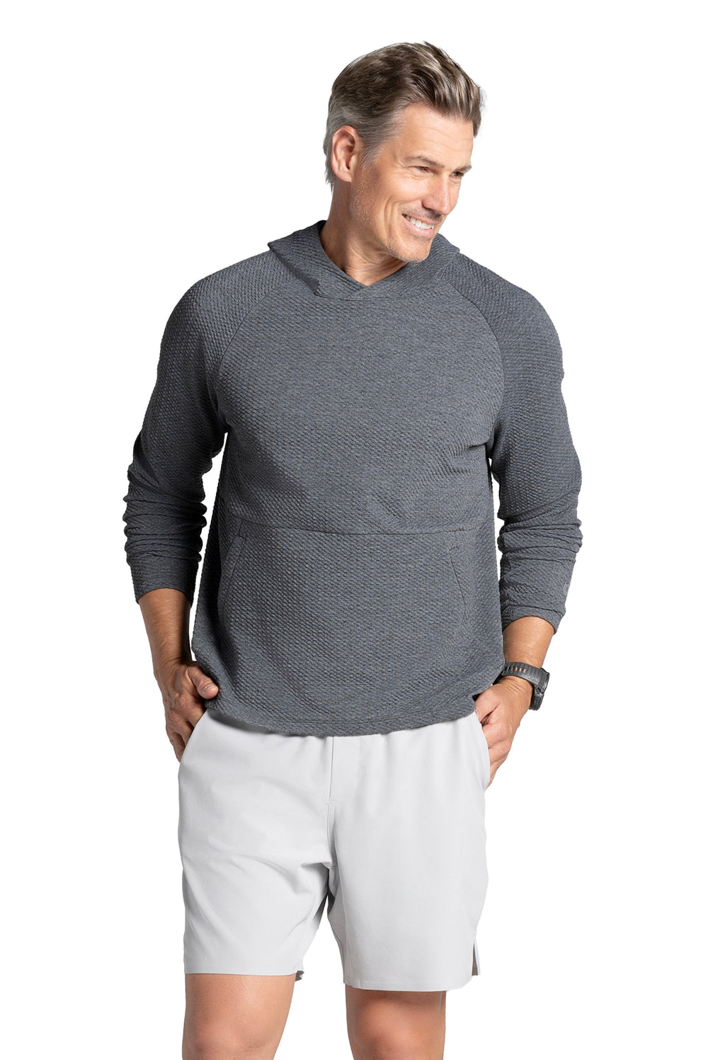 Solid Popcorn Stitch Hoody - 94001