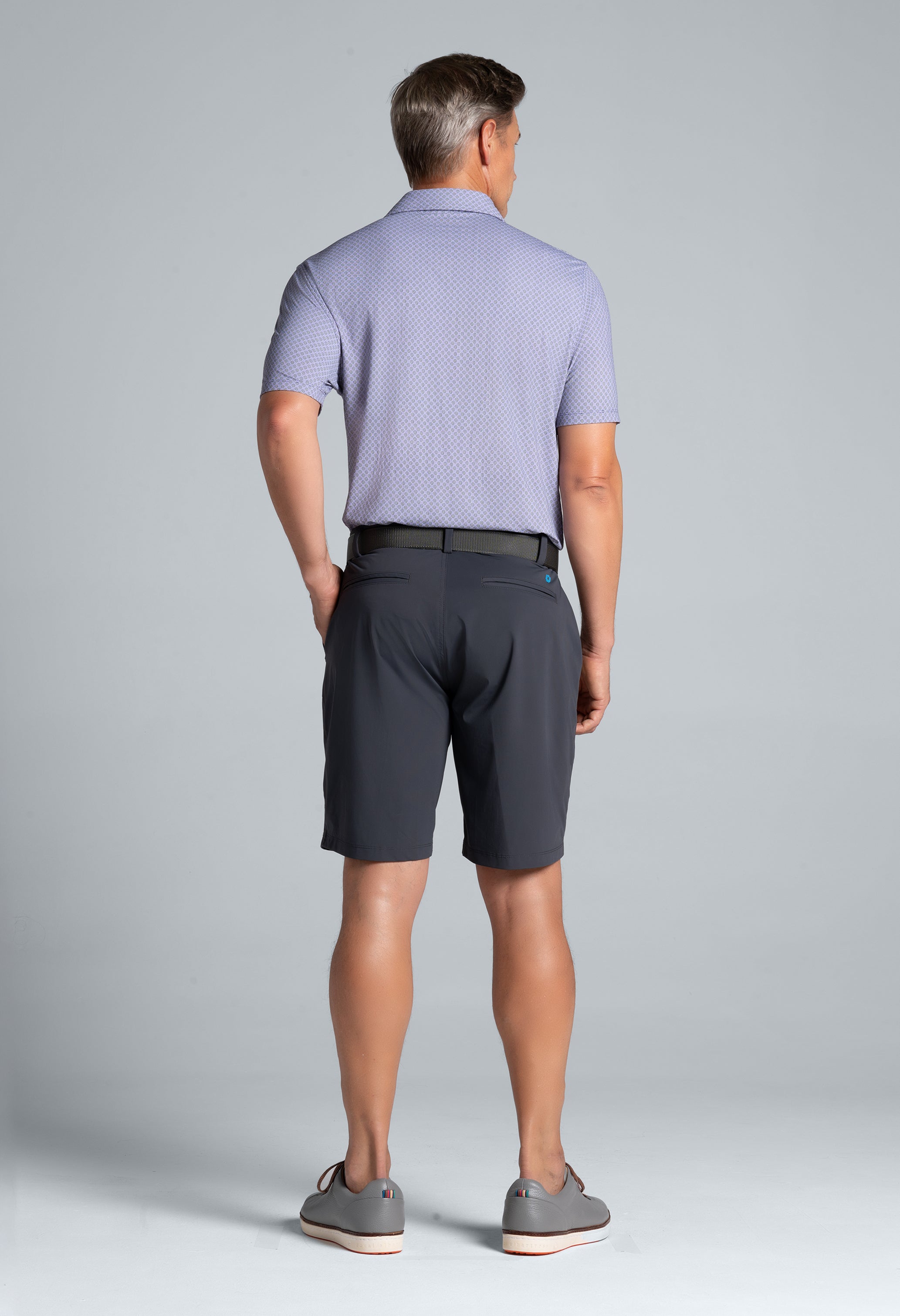 Square Spiral Print Short Sleeve Polo – 94169 (Modern Fit)